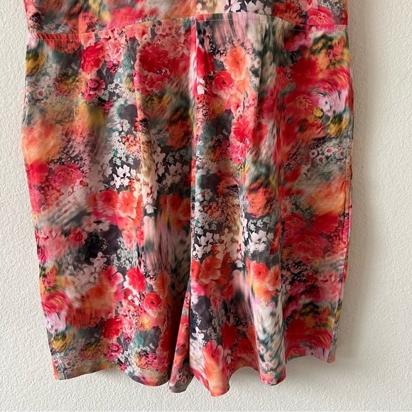 Athleta One Piece Renewed Bloom Pink Floral Drawstring Marlow Romper SZ Small - Picture 11 of 16